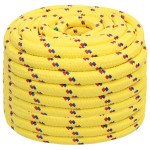 vidaXL Frânghie de barcă, galben, 20 mm, 25 m, polipropilenă vidaXL Frânghie de barcă, galben, 20 mm, 25 m, polipropilenă