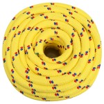 vidaXL Frânghie de barcă, galben, 20 mm, 25 m, polipropilenă vidaXL Frânghie de barcă, galben, 20 mm, 25 m, polipropilenă