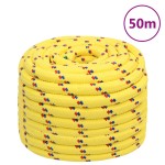 vidaXL Frânghie de barcă, galben, 20 mm, 50 m, polipropilenă vidaXL Frânghie de barcă, galben, 20 mm, 50 m, polipropilenă