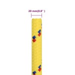 vidaXL Frânghie de barcă, galben, 20 mm, 100 m, polipropilenă vidaXL Frânghie de barcă, galben, 20 mm, 100 m, polipropilenă