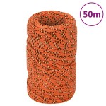 vidaXL Frânghie de barcă, portocaliu, 2 mm, 50 m, polipropilenă vidaXL Frânghie de barcă, portocaliu, 2 mm, 50 m, polipropilenă