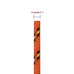 vidaXL Frânghie de barcă, portocaliu, 4 mm, 50 m, polipropilenă vidaXL Frânghie de barcă, portocaliu, 4 mm, 50 m, polipropilenă