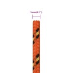 vidaXL Frânghie de barcă, portocaliu, 5 mm, 250 m, polipropilenă vidaXL Frânghie de barcă, portocaliu, 5 mm, 250 m, polipropilenă