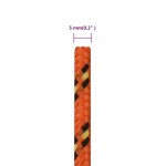 vidaXL Frânghie de barcă, portocaliu, 5 mm, 500 m, polipropilenă vidaXL Frânghie de barcă, portocaliu, 5 mm, 500 m, polipropilenă