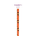 vidaXL Frânghie de barcă, portocaliu, 8 mm, 500 m, polipropilenă vidaXL Frânghie de barcă, portocaliu, 8 mm, 500 m, polipropilenă