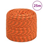 vidaXL Frânghie de barcă, portocaliu, 10 mm, 25 m, polipropilenă vidaXL Frânghie de barcă, portocaliu, 10 mm, 25 m, polipropilenă