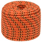 vidaXL Frânghie de barcă, portocaliu, 14 mm, 25 m, polipropilenă vidaXL Frânghie de barcă, portocaliu, 14 mm, 25 m, polipropilenă