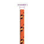 vidaXL Frânghie de barcă, portocaliu, 14 mm, 100 m, polipropilenă vidaXL Frânghie de barcă, portocaliu, 14 mm, 100 m, polipropilenă