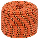 vidaXL Frânghie de barcă, portocaliu, 14 mm, 250 m, polipropilenă vidaXL Frânghie de barcă, portocaliu, 14 mm, 250 m, polipropilenă