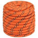 vidaXL Frânghie de barcă, portocaliu, 16 mm, 250 m, polipropilenă vidaXL Frânghie de barcă, portocaliu, 16 mm, 250 m, polipropilenă