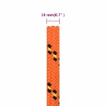 vidaXL Frânghie de barcă, portocaliu, 18 mm, 100 m, polipropilenă vidaXL Frânghie de barcă, portocaliu, 18 mm, 100 m, polipropilenă