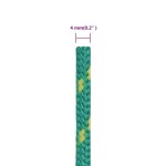 vidaXL Frânghie de barcă, verde, 4 mm, 25 m, polipropilenă