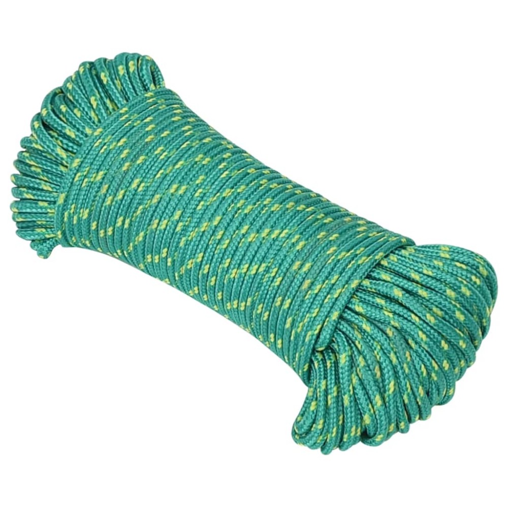 vidaXL Frânghie de barcă, verde, 5 mm, 250 m, polipropilenă