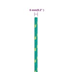 vidaXL Frânghie de barcă, verde, 6 mm, 25 m, polipropilenă