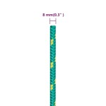 vidaXL Frânghie de barcă, verde, 8 mm, 25 m, polipropilenă