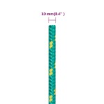 vidaXL Frânghie de barcă, verde, 10 mm, 500 m, polipropilenă vidaXL Frânghie de barcă, verde, 10 mm, 500 m, polipropilenă