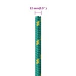 vidaXL Frânghie de barcă, verde, 12 mm, 25 m, polipropilenă vidaXL Frânghie de barcă, verde, 12 mm, 25 m, polipropilenă
