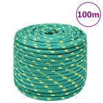 vidaXL Frânghie de barcă, verde, 12 mm, 100 m, polipropilenă vidaXL Frânghie de barcă, verde, 12 mm, 100 m, polipropilenă