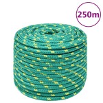 vidaXL Frânghie de barcă, verde, 12 mm, 250 m, polipropilenă vidaXL Frânghie de barcă, verde, 12 mm, 250 m, polipropilenă