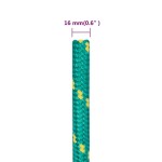 vidaXL Frânghie de barcă, verde, 16 mm, 50 m, polipropilenă vidaXL Frânghie de barcă, verde, 16 mm, 50 m, polipropilenă