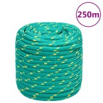 vidaXL Frânghie de barcă, verde, 16 mm, 250 m, polipropilenă vidaXL Frânghie de barcă, verde, 16 mm, 250 m, polipropilenă