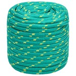 vidaXL Frânghie de barcă, verde, 18 mm, 50 m, polipropilenă vidaXL Frânghie de barcă, verde, 18 mm, 50 m, polipropilenă