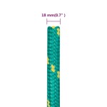 vidaXL Frânghie de barcă, verde, 18 mm, 50 m, polipropilenă vidaXL Frânghie de barcă, verde, 18 mm, 50 m, polipropilenă