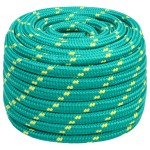 vidaXL Frânghie de barcă, verde, 20 mm, 50 m, polipropilenă