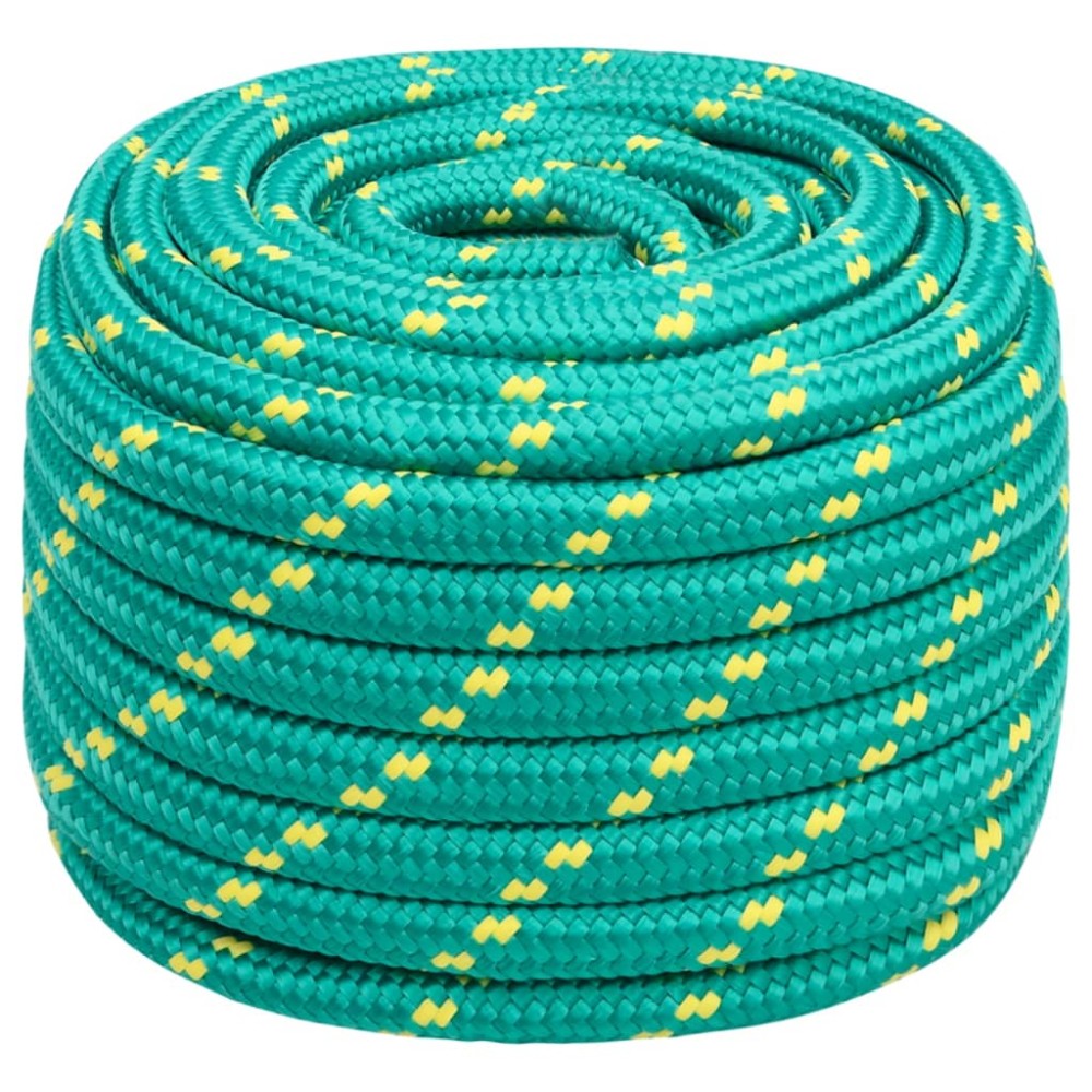 vidaXL Frânghie de barcă, verde, 20 mm, 100 m, polipropilenă