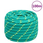 vidaXL Frânghie de barcă, verde, 20 mm, 100 m, polipropilenă