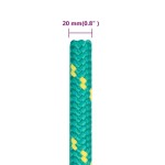 vidaXL Frânghie de barcă, verde, 20 mm, 100 m, polipropilenă