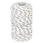 vidaXL Frânghie împletită pentru barcă, alb, 2 mm x 250 m, poliester vidaXL Frânghie împletită pentru barcă, alb, 2 mm x 250 m, poliester