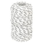 vidaXL Frânghie împletită pentru barcă, alb, 2 mm x 500 m, poliester vidaXL Frânghie împletită pentru barcă, alb, 2 mm x 500 m, poliester