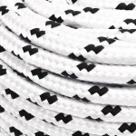 vidaXL Frânghie împletită pentru barcă, alb, 6 mm x 25 m, poliester vidaXL Frânghie împletită pentru barcă, alb, 6 mm x 25 m, poliester