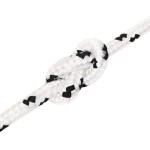 vidaXL Frânghie împletită pentru barcă, alb, 8 mm x 100 m, poliester vidaXL Frânghie împletită pentru barcă, alb, 8 mm x 100 m, poliester