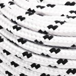 vidaXL Frânghie împletită pentru barcă, alb, 10 mm x 25 m, poliester vidaXL Frânghie împletită pentru barcă, alb, 10 mm x 25 m, poliester