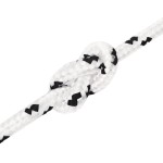 vidaXL Frânghie împletită pentru barcă, alb, 10 mm x 25 m, poliester vidaXL Frânghie împletită pentru barcă, alb, 10 mm x 25 m, poliester