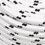 vidaXL Frânghie împletită pentru barcă, alb, 12 mm x 25 m, poliester vidaXL Frânghie împletită pentru barcă, alb, 12 mm x 25 m, poliester