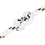 vidaXL Frânghie împletită pentru barcă, alb, 12 mm x 25 m, poliester vidaXL Frânghie împletită pentru barcă, alb, 12 mm x 25 m, poliester