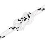 vidaXL Frânghie împletită pentru barcă, alb, 14 mm x 250 m, poliester vidaXL Frânghie împletită pentru barcă, alb, 14 mm x 250 m, poliester