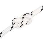 vidaXL Frânghie împletită pentru barcă, alb, 16 mm x 50 m, poliester vidaXL Frânghie împletită pentru barcă, alb, 16 mm x 50 m, poliester