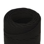 vidaXL Frânghie de lucru, negru, 2 mm, 50 m, poliester vidaXL Frânghie de lucru, negru, 2 mm, 50 m, poliester