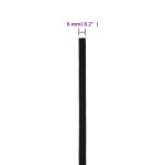 vidaXL Frânghie de lucru, negru, 6 mm, 100 m, poliester vidaXL Frânghie de lucru, negru, 6 mm, 100 m, poliester