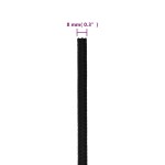 vidaXL Frânghie de lucru, negru, 8 mm, 25 m, poliester vidaXL Frânghie de lucru, negru, 8 mm, 25 m, poliester