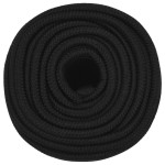 vidaXL Frânghie de lucru, negru, 14 mm, 250 m, poliester vidaXL Frânghie de lucru, negru, 14 mm, 250 m, poliester
