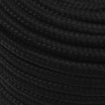 vidaXL Frânghie de lucru, negru, 14 mm, 250 m, poliester vidaXL Frânghie de lucru, negru, 14 mm, 250 m, poliester