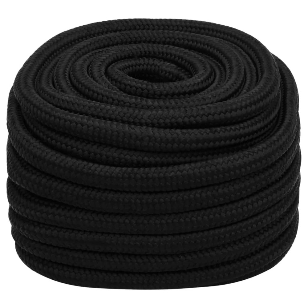 vidaXL Frânghie de lucru, negru, 20 mm, 25 m, poliester