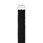 vidaXL Frânghie de lucru, negru, 25 mm, 50 m, poliester vidaXL Frânghie de lucru, negru, 25 mm, 50 m, poliester