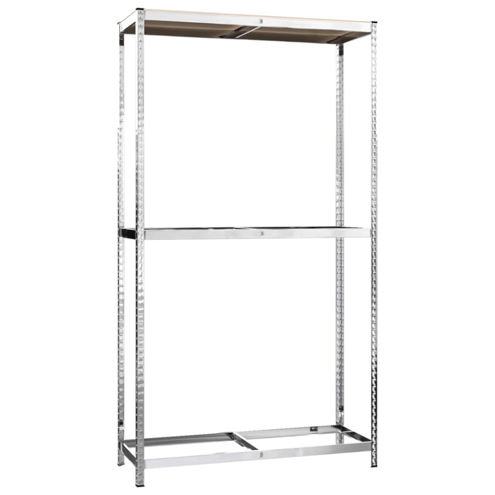 vidaXL Raft pentru anvelope cu 2 niveluri argintiu 110x40x180 cm oțel