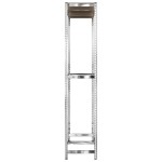 vidaXL Raft pentru anvelope cu 2 niveluri argintiu 110x40x180 cm oțel vidaXL Raft pentru anvelope cu 2 niveluri argintiu 110x40x180 cm oțel